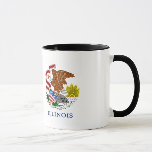 Illinois-Staats-Flaggen-Tasse Tasse (Rechts)