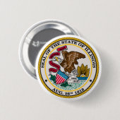 Illinois-Staats-Siegel Button (Vorne & Hinten)
