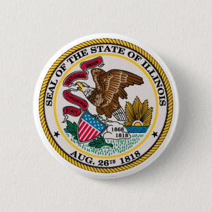 Illinois-Staats-Siegel Button