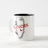 Illinois-Staats-Tasse Zweifarbige Tasse (Vorderseite Links)