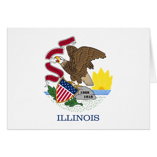 Illinois Staatsflagge (Vorderseite (Horizontal))