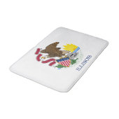Illinois Staatsflagge Badematte (Schrägansicht)