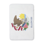 Illinois Staatsflagge Badematte (Vorderseite Vertikal)
