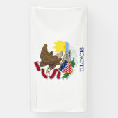 Illinois Staatsflagge Banner (Vertikal)