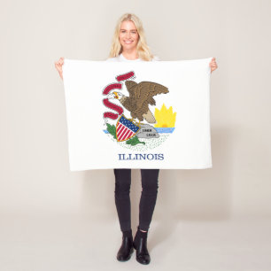 Illinois Staatsflagge Fleecedecke