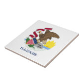 Illinois Staatsflagge Fliese (Seite)