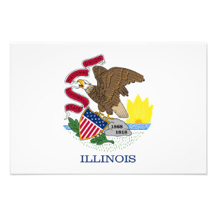 Illinois Staatsflagge Fotodruck