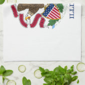 Illinois Staatsflagge Geschirrtuch (Gefaltet)