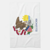 Illinois Staatsflagge Geschirrtuch (Vertikal)