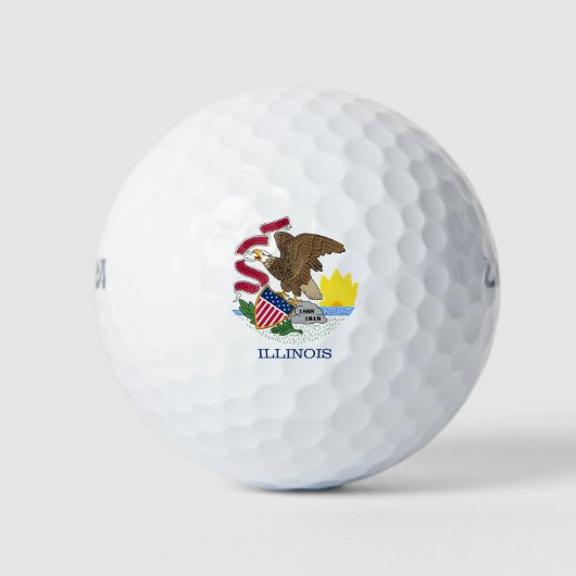 Illinois Staatsflagge Golfball (Vorderseite)