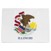 Illinois Staatsflagge Große Geschenktüte (Vorderseite)