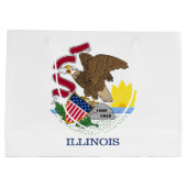 Illinois Staatsflagge Große Geschenktüte (Rückseite)