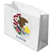 Illinois Staatsflagge Große Geschenktüte (Rückseite Schrägansicht)
