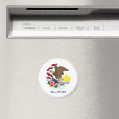 Illinois Staatsflagge Magnet (In Situ (Geschirrspüler))