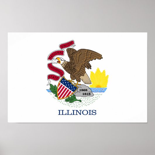 Illinois Staatsflagge Poster (Vorne)
