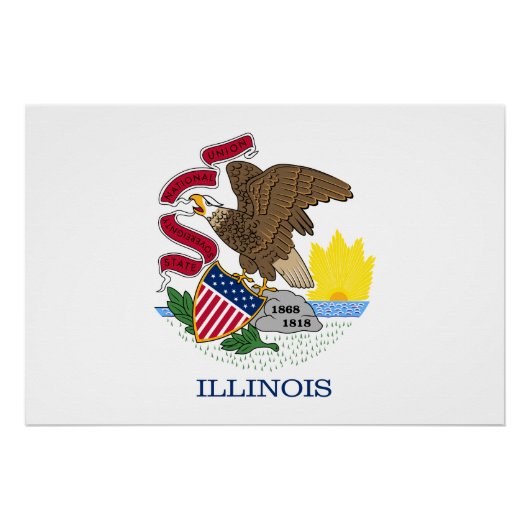 Illinois Staatsflagge Poster (Vorderseite)