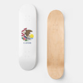 Illinois Staatsflagge Skateboard (Vorderseite)