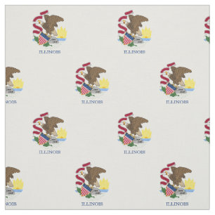 Illinois Staatsflagge Stoff