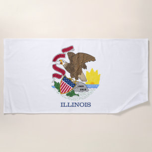 Illinois Staatsflagge Strandtuch