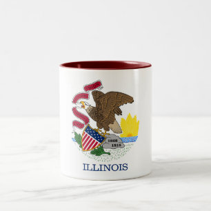 Illinois Staatsflagge Zweifarbige Tasse