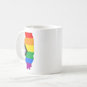 Illinois Staatsstolz LGBTQ Progress Prix Kaffeetasse (Vorderseite Links)