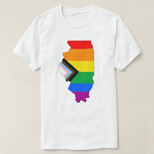 Illinois Staatsstolz LGBTQ Progress Prix T-Shirt (Design vorne)