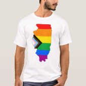 Illinois Staatsstolz LGBTQ Progress Prix T-Shirt (Vorderseite)