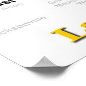 Illinois Staatsstolz Map Silhouette Poster (Ecke)