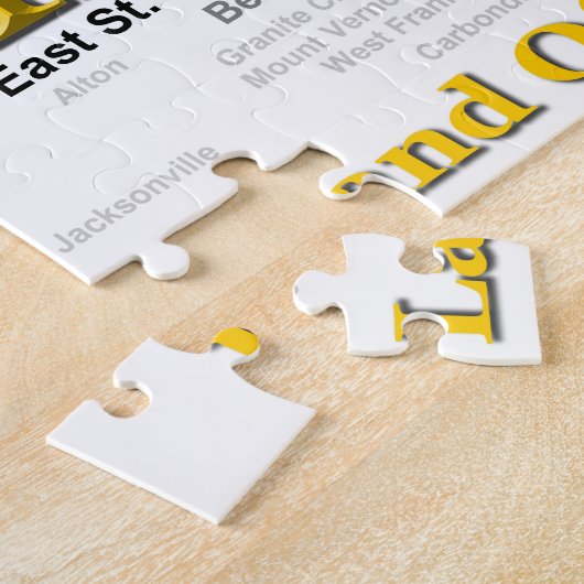 Illinois Staatsstolz Map Silhouette Puzzle (Seite)