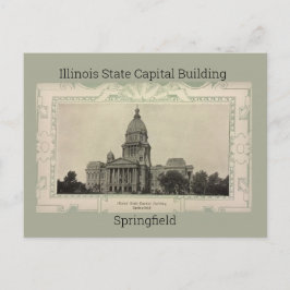 Illinois State Capital Building Postcard 1908 Postkarte