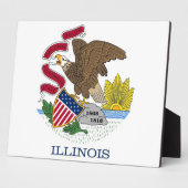 Illinois State Flag Fotoplatte (Seite)