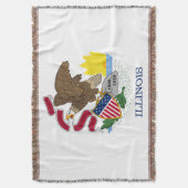 Illinois State Flag Print Patriotic Decke (Vorderseite Vertikal)