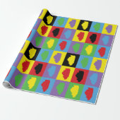 Illinois State Pride Pop Art Muster Geschenkpapier (Ungerollt)