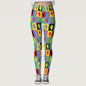 Illinois State Pride Pop Art Muster Leggings (Vorderseite)