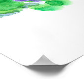 Illinois State Shape Cardinal Purple Wood Violets Poster (Ecke)