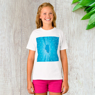 Illinois State Silhouette Blaue Sternenexplosion T-Shirt
