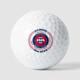 Illinois Statehood Patriotic Gabe Golf Balls Golfball