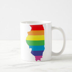 illinois stolz. gestreift. kaffeetasse