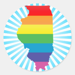 Illinois-Stolz Runder Aufkleber