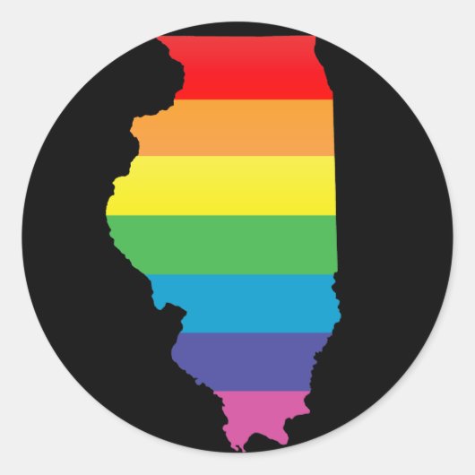 Illinois Stolz. Runder Aufkleber (Vorderseite)