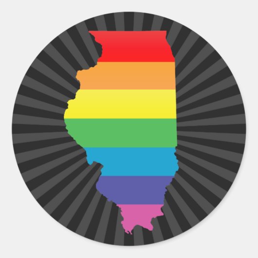 Illinois Stolz. Runder Aufkleber (Vorderseite)