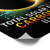 Illinois Total Solar Eclipse 8. April 2024 Poster (Ecke)