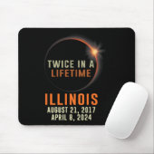 Illinois Total Solar Eclipse zweimal im Leben 2 Mousepad (Mit Mouse)