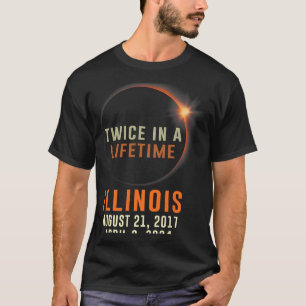 Illinois Total Solar Eclipse zweimal im Leben 2 T-Shirt