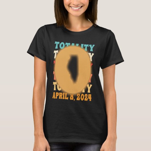 Illinois Totality Solar Eclipse April 8 2024 Astro T-Shirt (Vorderseite)