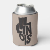 Illinois typografisches Design auf der Karte Kontu Dosenkühler (Kanne Vorderseite)