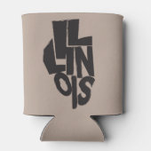 Illinois typografisches Design auf der Karte Kontu Dosenkühler (Rückseite)