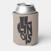 Illinois typografisches Design auf der Karte Kontu Dosenkühler (Kanne Rückseite)