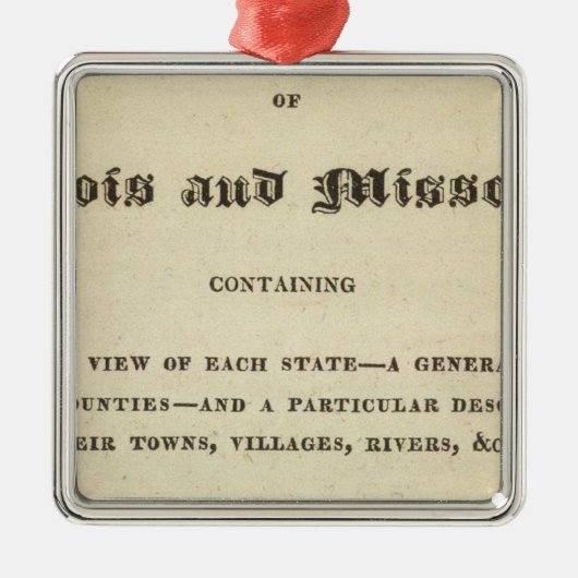 Illinois und Missouri 2 Silbernes Ornament (Vorne)