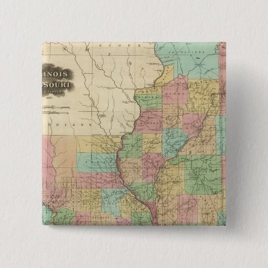 Illinois und Missouri Button (Vorderseite)